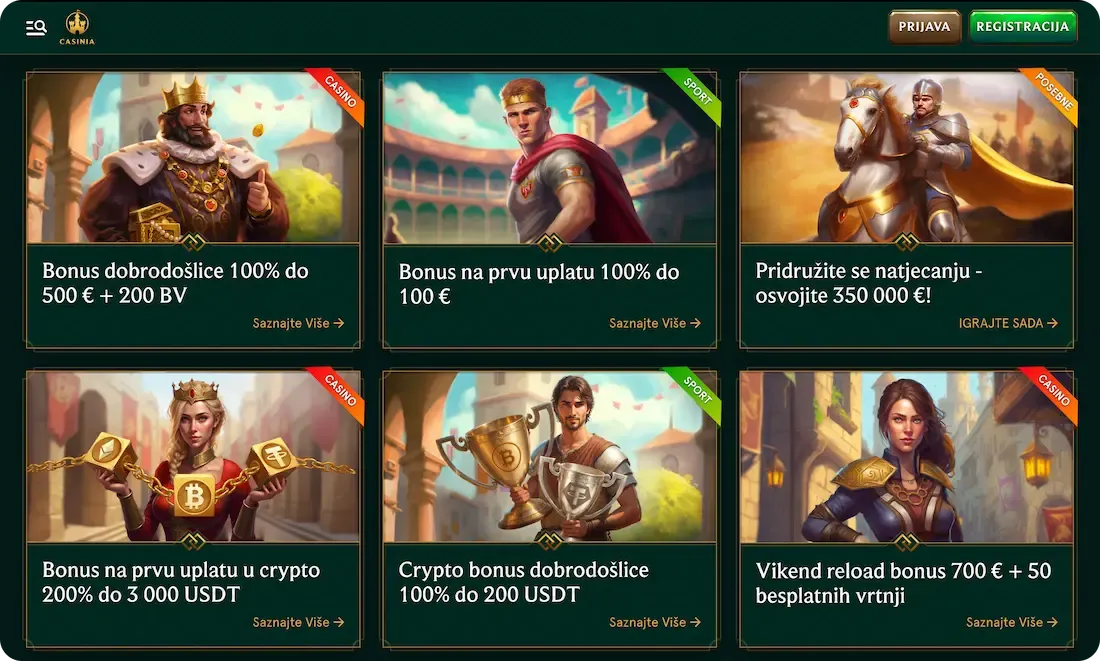 casinia casino bonus svi